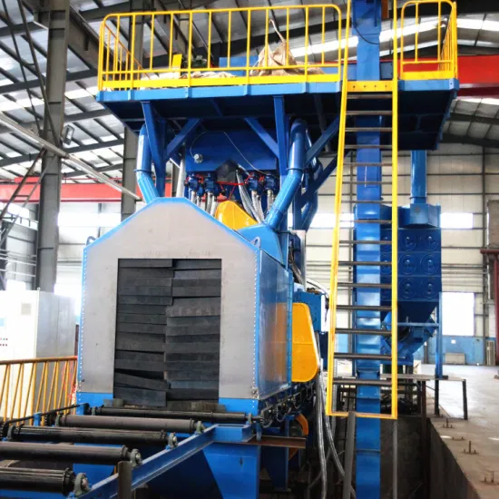 Shipyard Roller Conveyor Automatic Sandblaster/Sandblast/Sandblasting/Shot Peening/Shot Blasting/Sand Blasting Equipment Machine